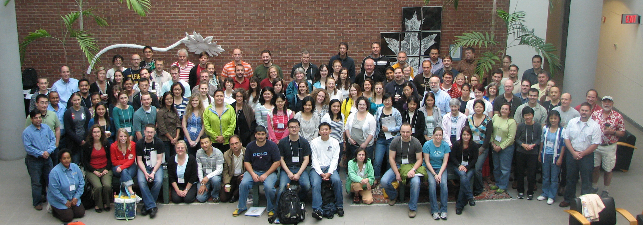 Class of 2010 group photo in the Bowdoin atrium
